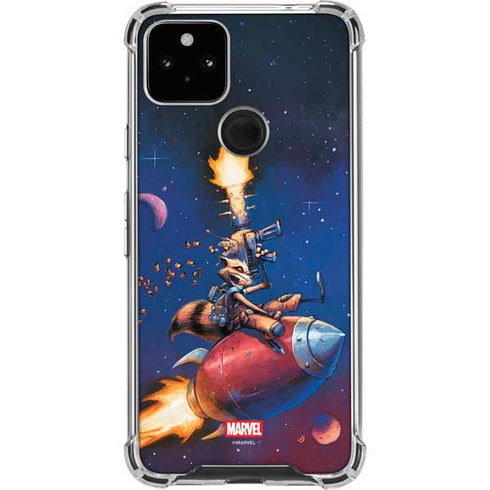 Marvel Rocket Raccoon Rocket Ride Google Pixel 5a 5G Clear Case